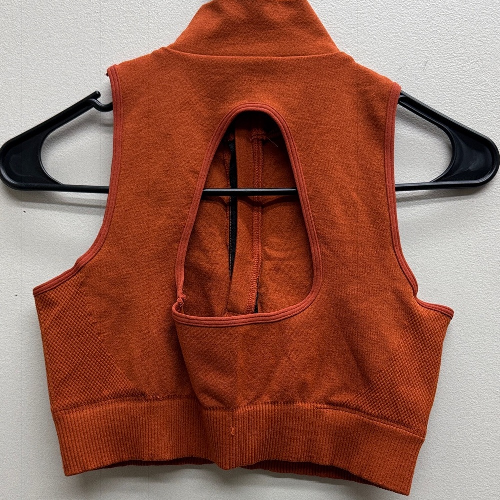 Women's Sleeveless Orange Top - Picture 3 of 3